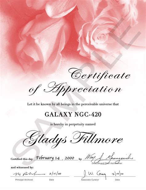 rose product certificate